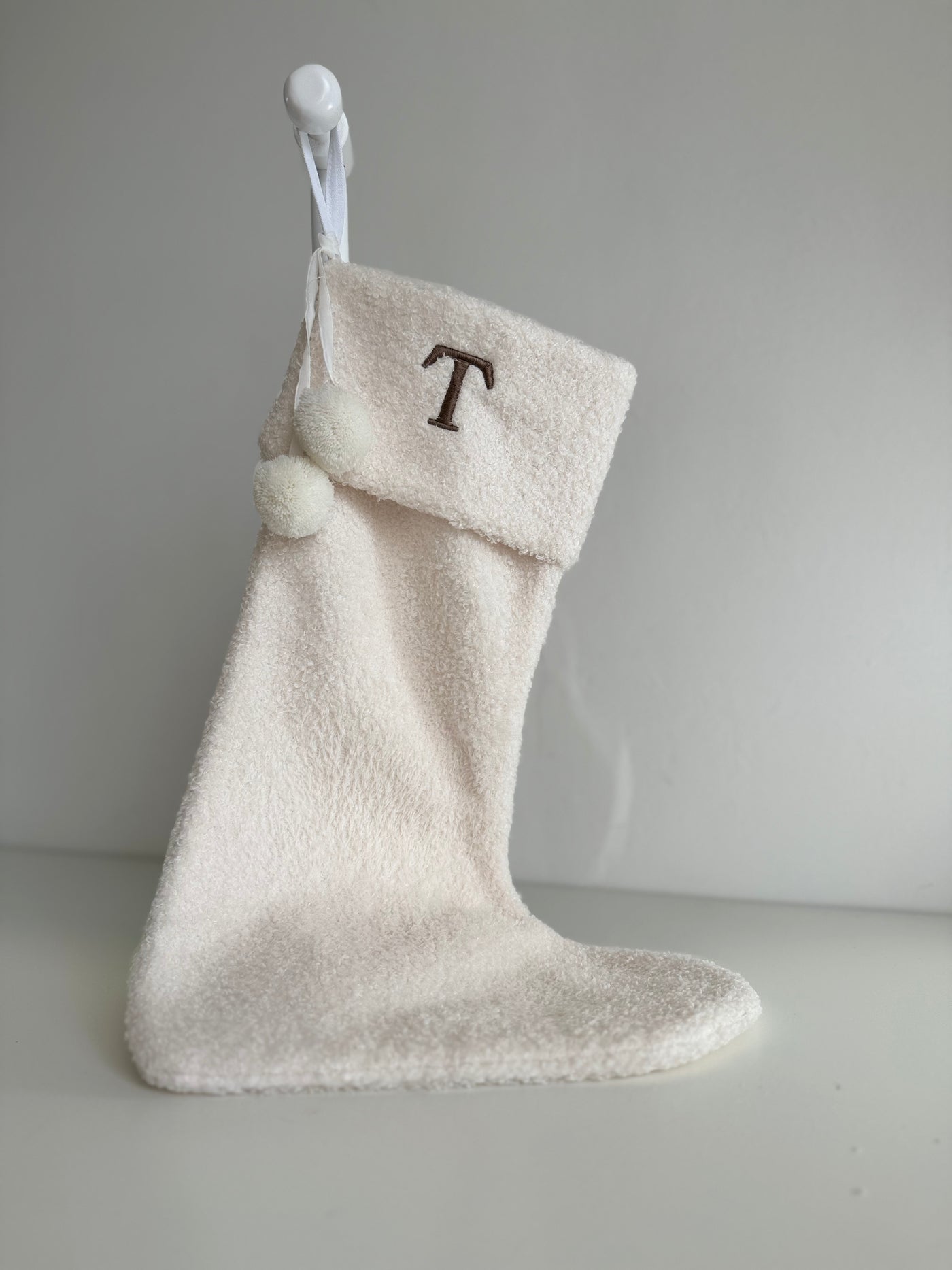 Personalised Boucle Christmas Stocking