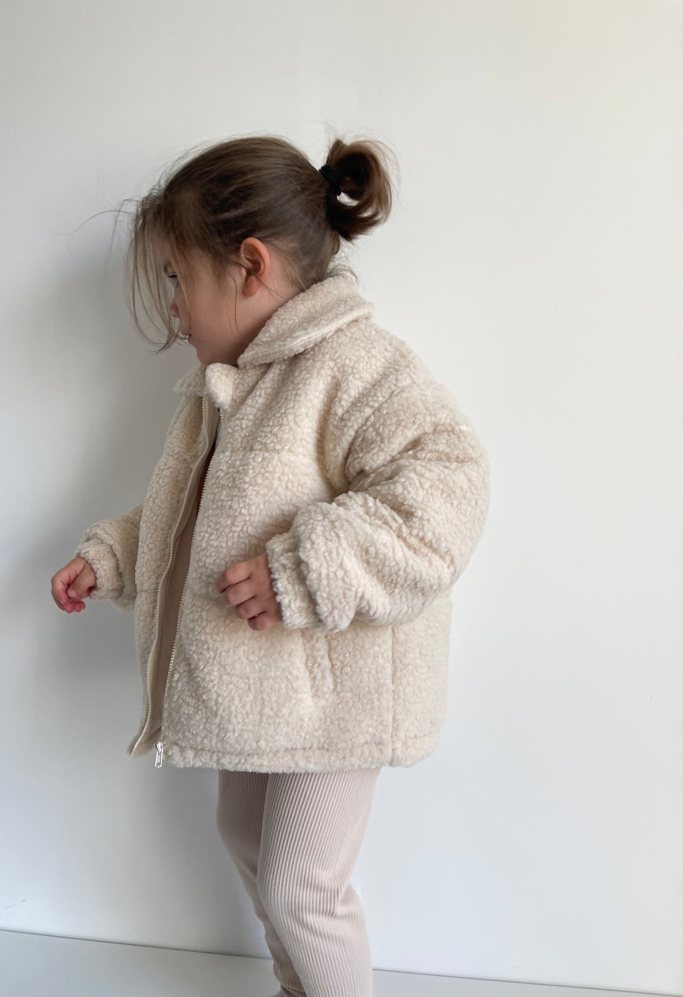 Boucle Teddy Coat - Macadamia