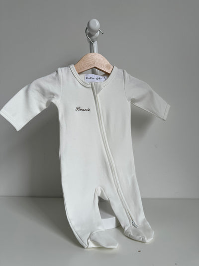 Classic Personalised Double Zip Baby Grow