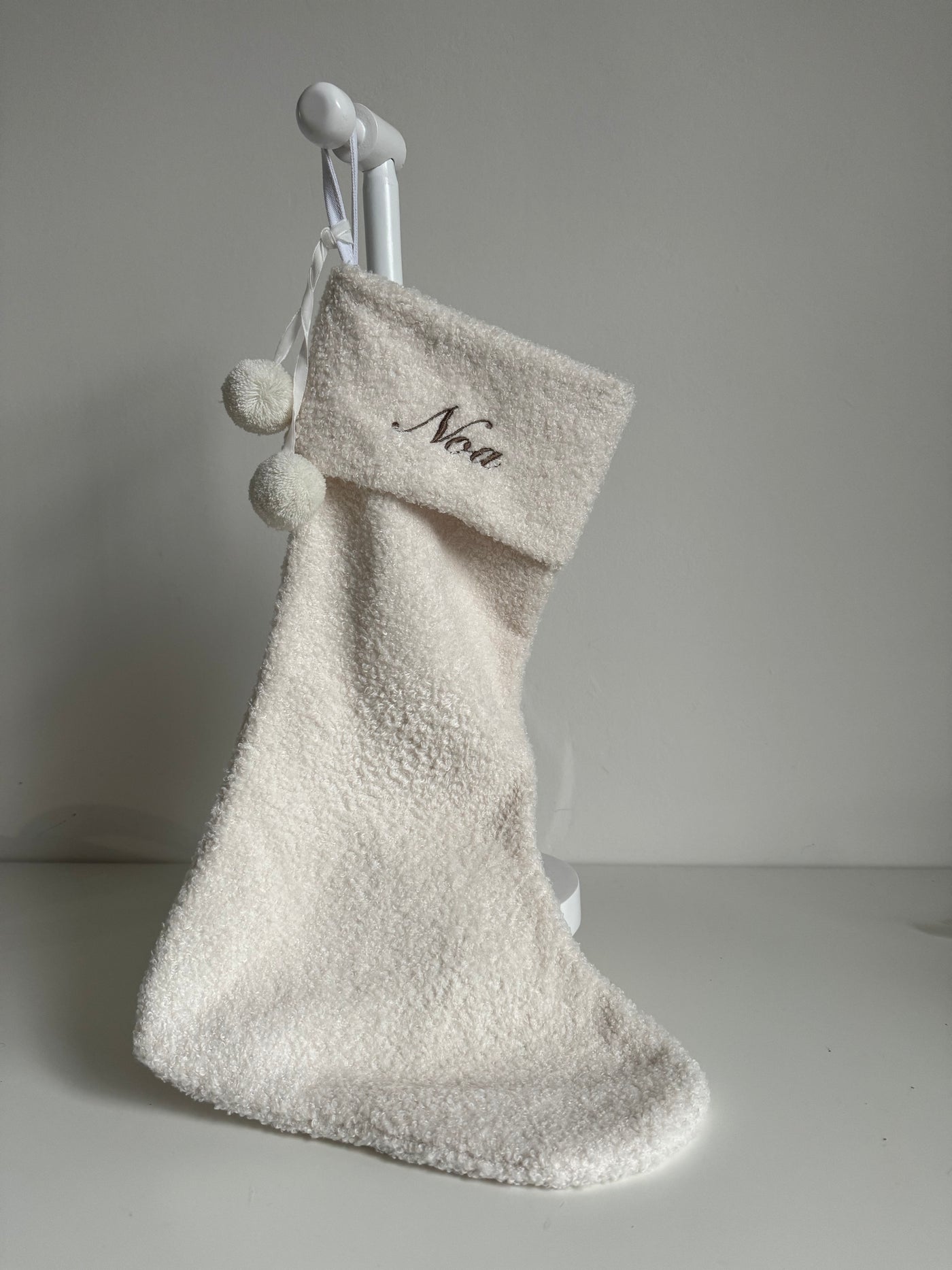 Personalised Boucle Christmas Stocking