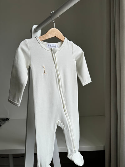 Classic Personalised Double Zip Baby Grow