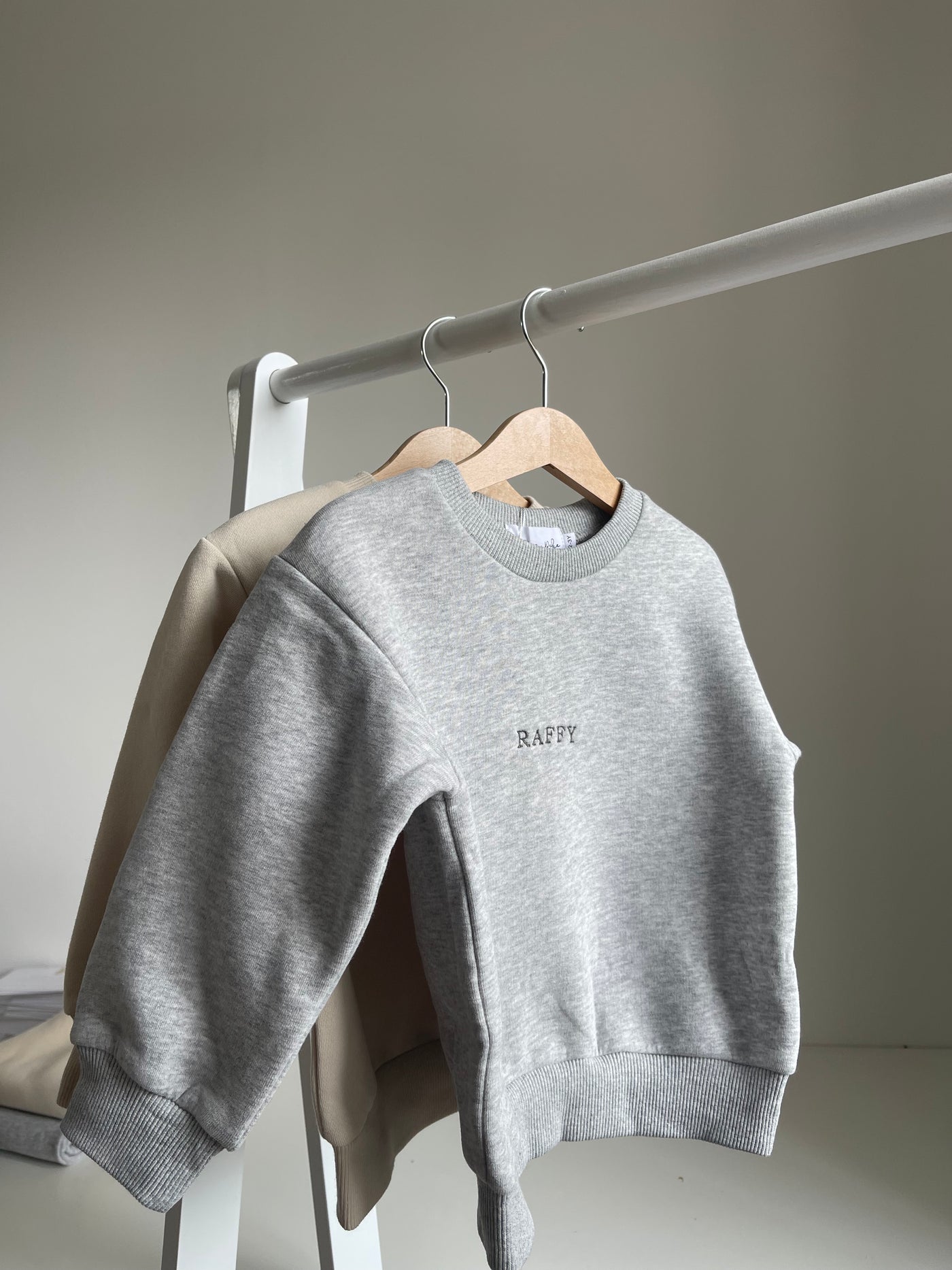 Personalised Oversized Grey Children's Sweatshirt Tracksuit Set