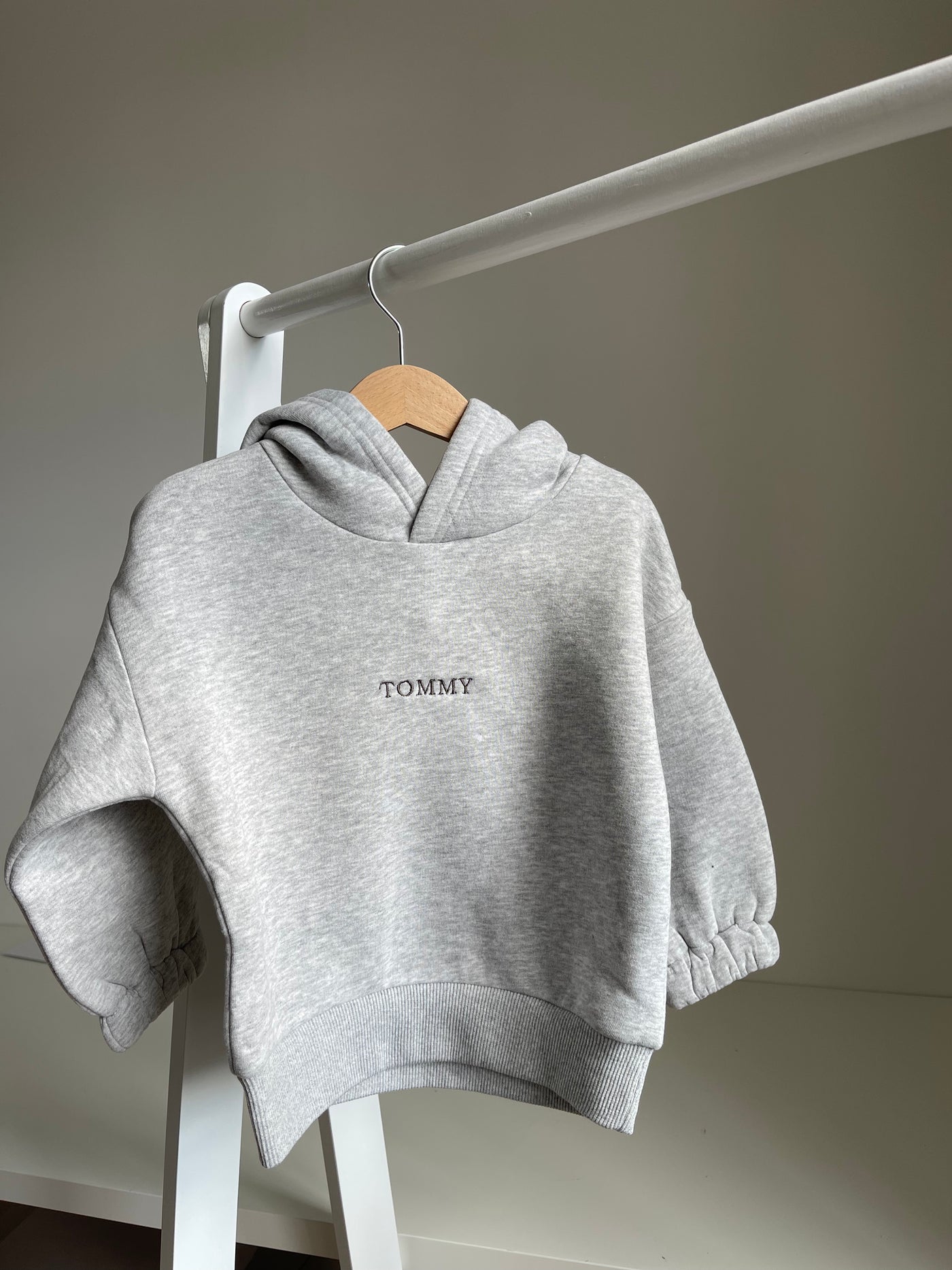 Personalised Oversized Grey Children's Hooded Tracksuit Set