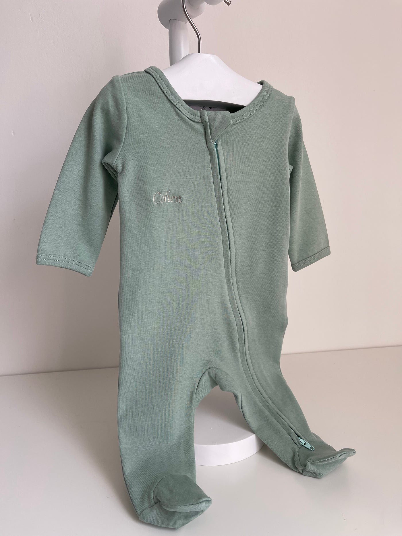 Sage green hot sale baby grow